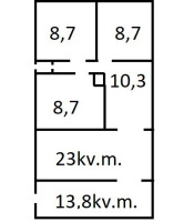 Parduodamas namas Kauno g., Vilkijos m., Kauno r. sav., 93.77 m2 ploto, 1 aukštai 13