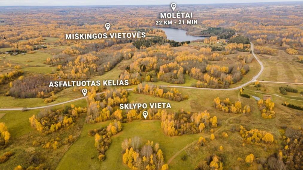 Parduodamas sklypas Ciūniškių k., Molėtų r. sav., 65 a ploto 1
