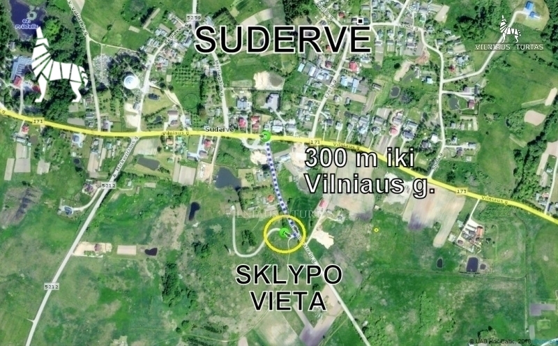 Parduodamas  sklypas Sudervės k., Vilniaus r. sav., 18 a ploto 8