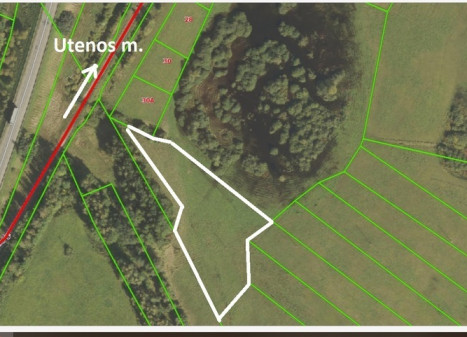 Parduodamas  sklypas Joneliškių k., Utenos r. sav., 72 a ploto