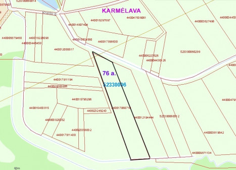 Parduodamas  sklypas Karmėlavos mstl., Kauno r. sav., 76 a ploto