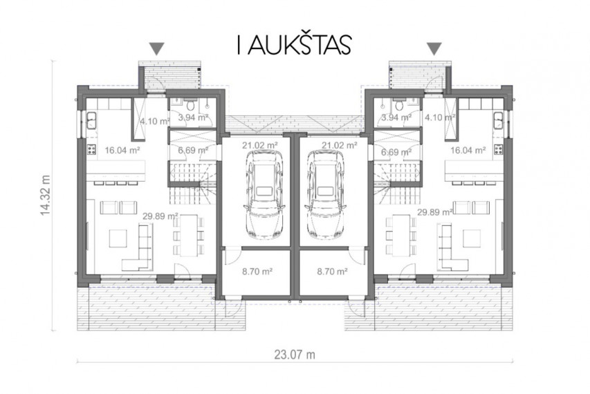 Parduodamas namas Klevų g., Kuprioniškių k., Vilniaus r. sav., 147.29 m2 ploto, 2 aukštai 2