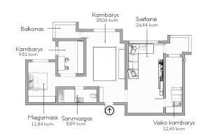 Parduodamas butas Kalvarijų g., Jeruzalė, Vilniaus m., Vilniaus m. sav., 100 m2 ploto, 4 kambariai 18
