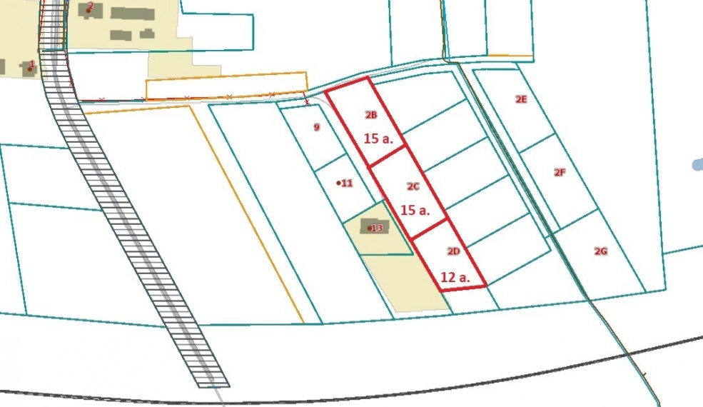 Parduodamas kitos paskirties sklypas Nevėžio g., Berčiūnų k., Panevėžio r. sav., 15 a ploto 3