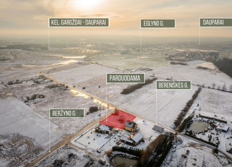 Parduodamas  sklypas Bereniškės g., Gargždų m., Klaipėdos r. sav., 12.5 a ploto