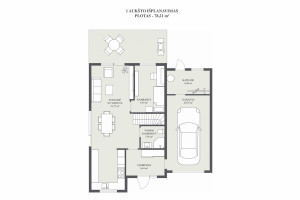 Parduodamas namas Didžiosios Riešės k., Vilniaus r. sav., 129.73 m2 ploto, 2 aukštai 6