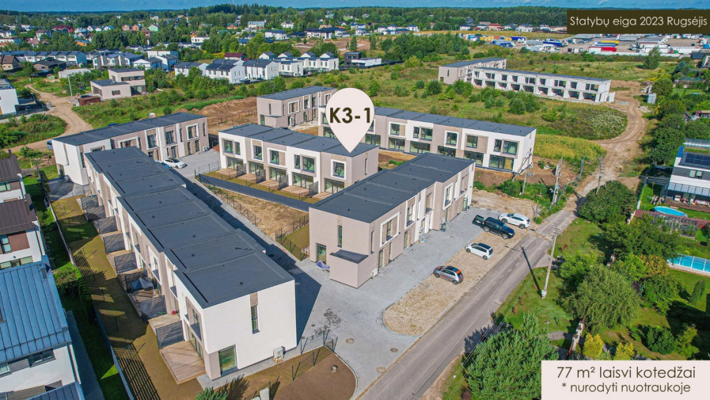Parduodamas namas V. Smakausko g., Tarandė, Vilniaus m., Vilniaus m. sav., 77.44 m2 ploto, 2 aukštai 4