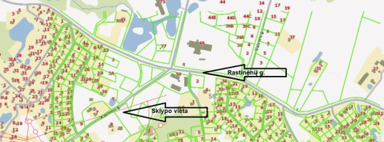 Parduodamas  sklypas Kaštonų g., Rastinėnų k., Vilniaus r. sav., 50 a ploto 13