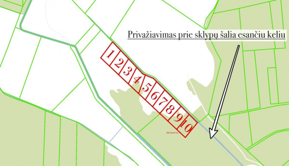 Parduodamas kitos paskirties sklypas Slabados k., Trakų r. sav., 58.3 a ploto 11