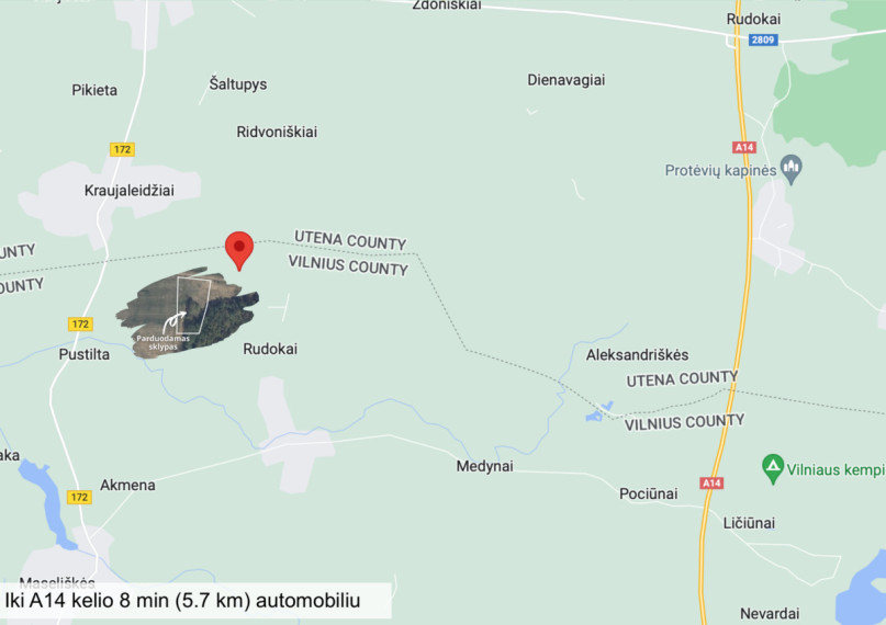 Parduodamas  sklypas Rudokų k., Vilniaus r. sav., 28 a ploto 11