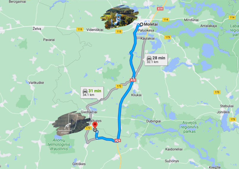 Parduodamas  sklypas Rudokų k., Vilniaus r. sav., 28 a ploto 14