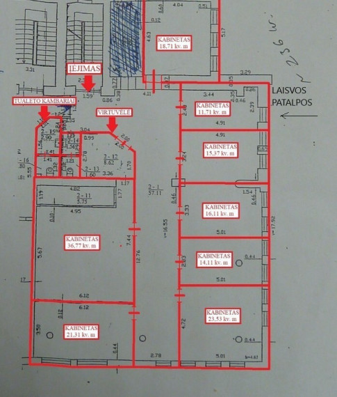 Nuomojamos administracinės patalpos Pulko g., Senamiestis, Alytaus m., Alytaus m. sav., 11.71 m2 ploto 13