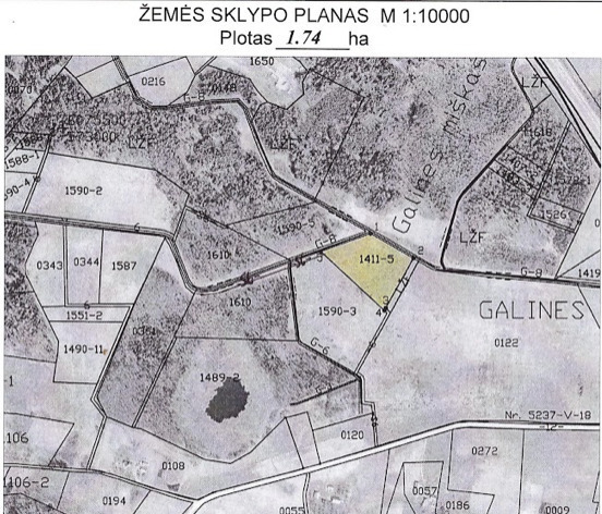 Parduodamas sklypas Galinės k., Vilniaus r. sav., 174 a ploto 4