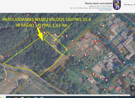 Parduodamas gražus, labai jaukus 1,88 ha gamtos kampelis,  netoli Šiaulių miesto.