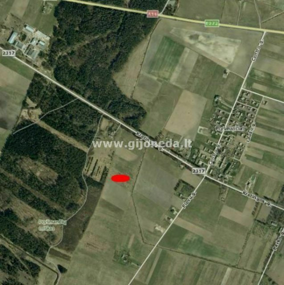 Parduodamas daugiaaukštės gyvenamosios paskirties sklypas Pryšmančių k., Kretingos r. sav., 10 a ploto 1