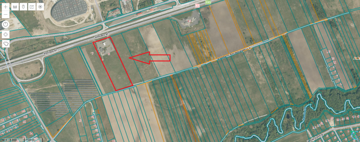 Parduodamas komercinės paskirties sklypas Vilniaus pl., Jakų k., Klaipėdos r. sav., 180 a ploto 6