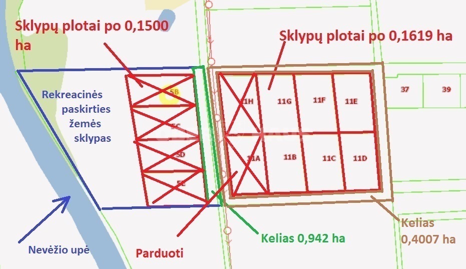 Parduodamas namų valdos paskirties sklypas Senasis Vilniaus kel., Liūdynės k., Panevėžio r. sav., 16.19 a ploto 6