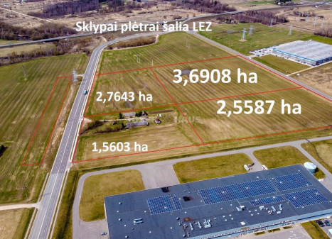 Parduodamas komercinės paskirties sklypas J. Janonio g., Pramonės, Panevėžio m., Panevėžio m. sav., 276.43 a ploto