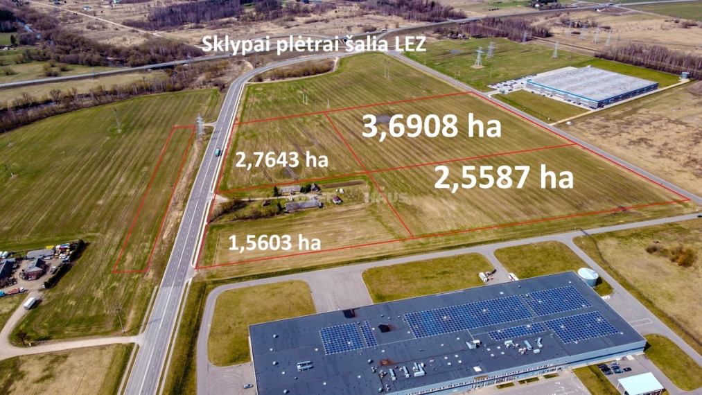 Parduodamas komercinės paskirties sklypas J. Janonio g., Pramonės, Panevėžio m., Panevėžio m. sav., 276.43 a ploto 1