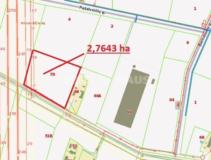 Parduodamas komercinės paskirties sklypas J. Janonio g., Pramonės, Panevėžio m., Panevėžio m. sav., 276.43 a ploto 3