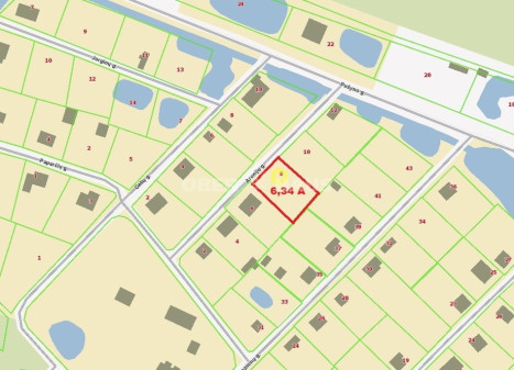Parduodamas namų valdos paskirties sklypas Aronijų g., Linartų k., Šiaulių r. sav., 6.34 a ploto