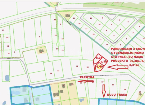 Parduodamas namų valdos paskirties sklypas Pievų g., Bubių k., Šiaulių r. sav., 25 a ploto