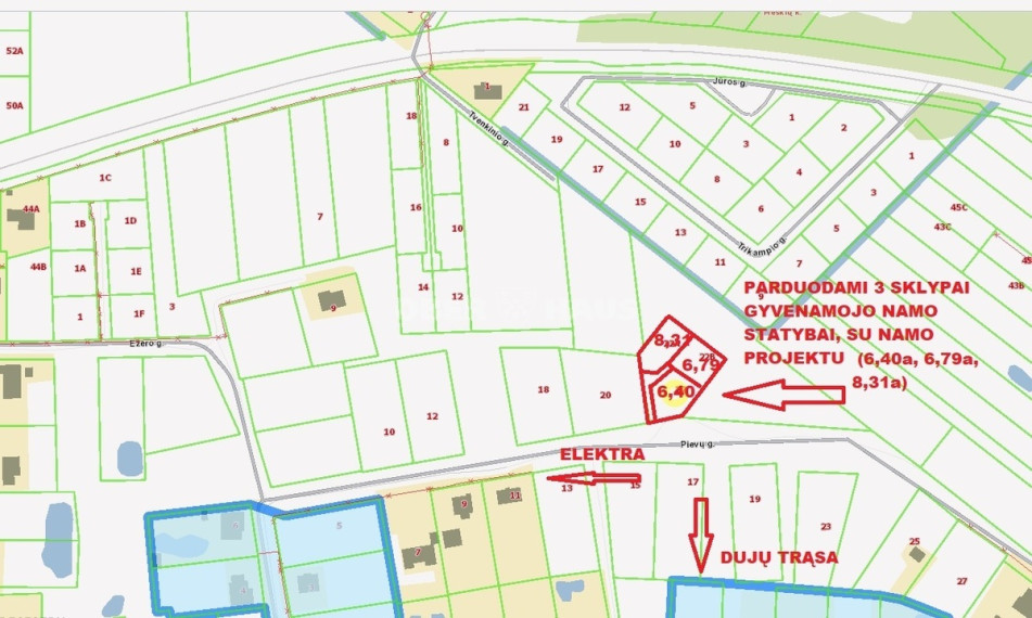 Parduodamas namų valdos paskirties sklypas Pievų g., Bubių k., Šiaulių r. sav., 25 a ploto 1