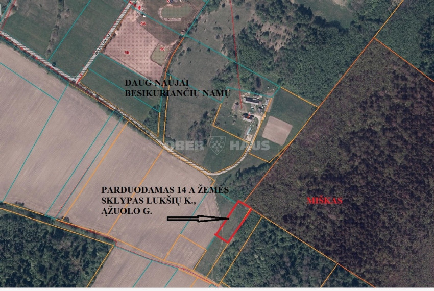 Parduodamas žemės ūkio paskirties sklypas Ąžuolo g., Lukšių k., Šiaulių r. sav., 14 a ploto 2