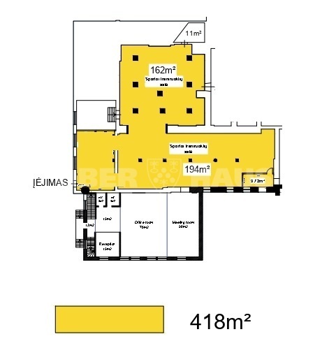 Nuomojamos kitos paskirties patalpos Popieriaus g., Verkiai, Vilniaus m., Vilniaus m. sav., 418 m2 ploto 5