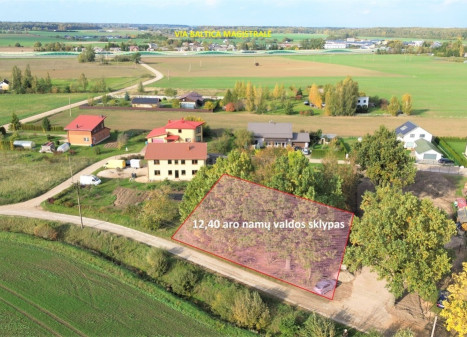 Parduodamas  sklypas Ūkininkų g., Stanaičių k., Kauno r. sav., 12.4 a ploto