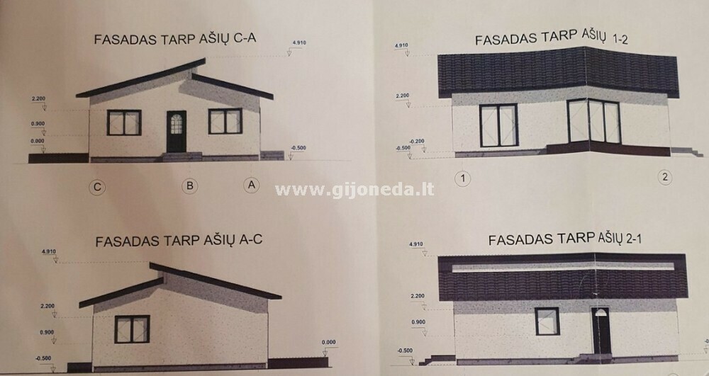 Parduodamas namas Kiškių tak., Žiaukų k., Klaipėdos r. sav., 80 m2 ploto 1