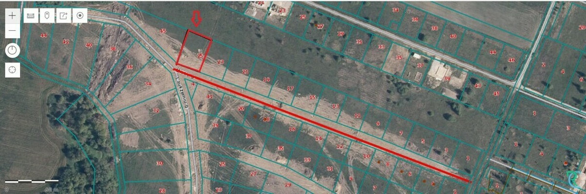 Parduodamas daugiaaukštės gyvenamosios paskirties sklypas Miško g., Radailių k., Klaipėdos r. sav., 10.96 a ploto 38