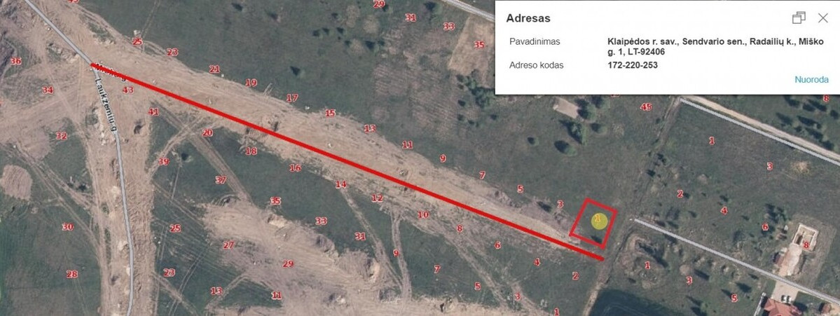 Parduodamas daugiaaukštės gyvenamosios paskirties sklypas Miško g., Radailių k., Klaipėdos r. sav., 8.8 a ploto 1