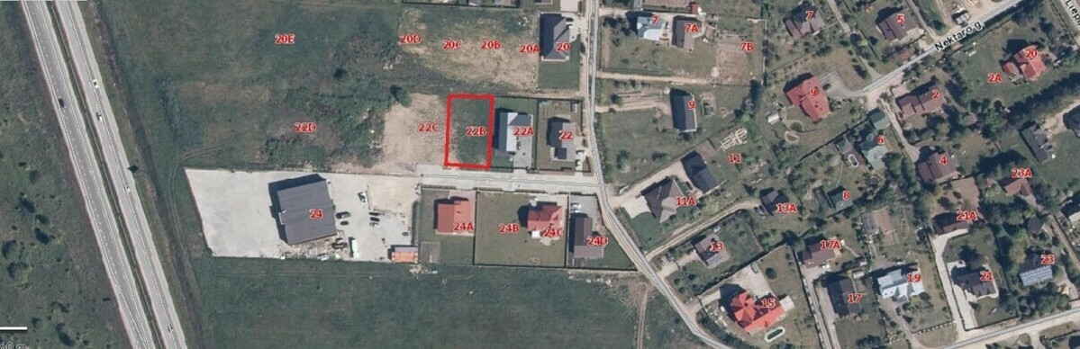 Parduodamas daugiaaukštės gyvenamosios paskirties sklypas Kalnelio g., Gindulių k., Klaipėdos r. sav., 9.75 a ploto 1