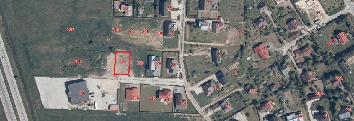Parduodamas daugiaaukštės gyvenamosios paskirties sklypas Kalnelio g., Gindulių k., Klaipėdos r. sav., 11.27 a ploto 1