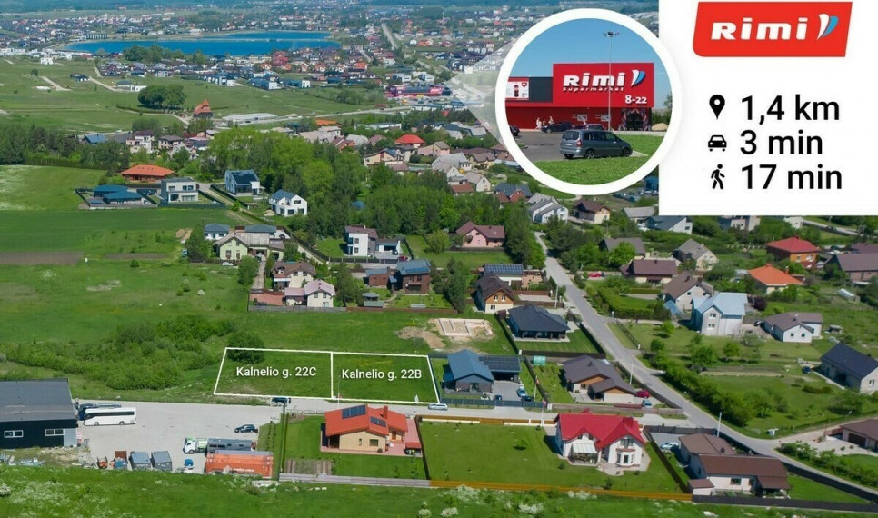 Parduodamas daugiaaukštės gyvenamosios paskirties sklypas Kalnelio g., Gindulių k., Klaipėdos r. sav., 11.27 a ploto 2