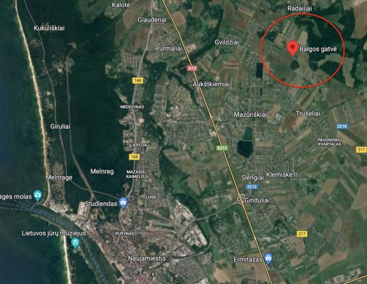 Parduodamas daugiaaukštės gyvenamosios paskirties sklypas Balgos g., Trušelių k., Klaipėdos r. sav., 11 a ploto 4