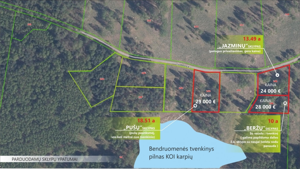 Parduodamas sklypas Luokesos, Alksniškių k., Molėtų r. sav., 18.51 a ploto 5