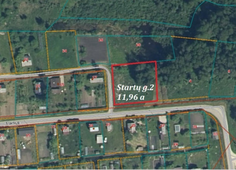 Parduodamas kitos paskirties sklypas Startų, Startų k., Panevėžio r. sav., 11.96 a ploto