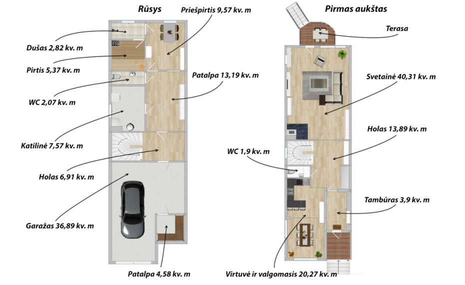 Parduodamas namas Biržiškų g., Naujoji Vilnia, Vilniaus m., Vilniaus m. sav., 276.95 m2 ploto, 2 aukštai 31
