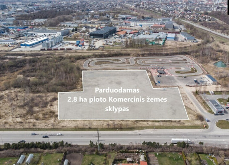 Parduodamas 2.8 ha ploto Komercinės paskirties sklypas Serbentų g., Šiaulių mieste