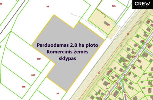 Parduodamas 2.8 ha ploto Komercinės paskirties sklypas Serbentų g., Šiaulių mieste 9