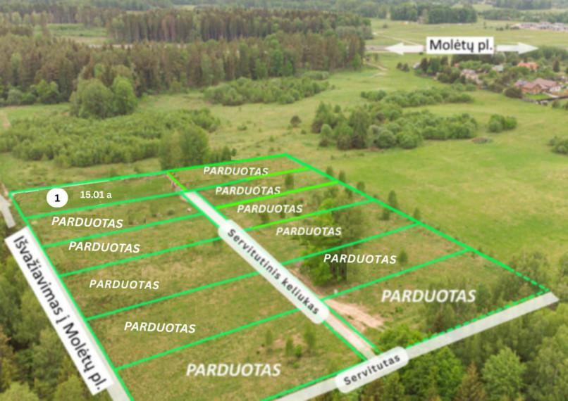 Parduodamas sklypas 15.08 a ploto 3