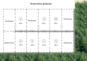 Parduodamas sklypas 15.08 a ploto 19
