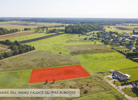Parduodamas sklypas Bubių k., 25 a ploto
