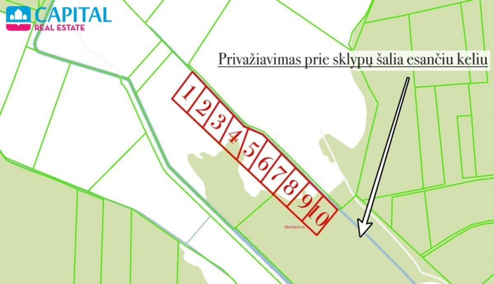 Parduodamas sklypas Slabados k., Trakų r. sav., 583 a ploto 3