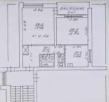 Parduodamas butas Kretingos g., Miško, Klaipėdos m., Klaipėdos m. sav., 52.00 m² ploto 2 kambariai 14