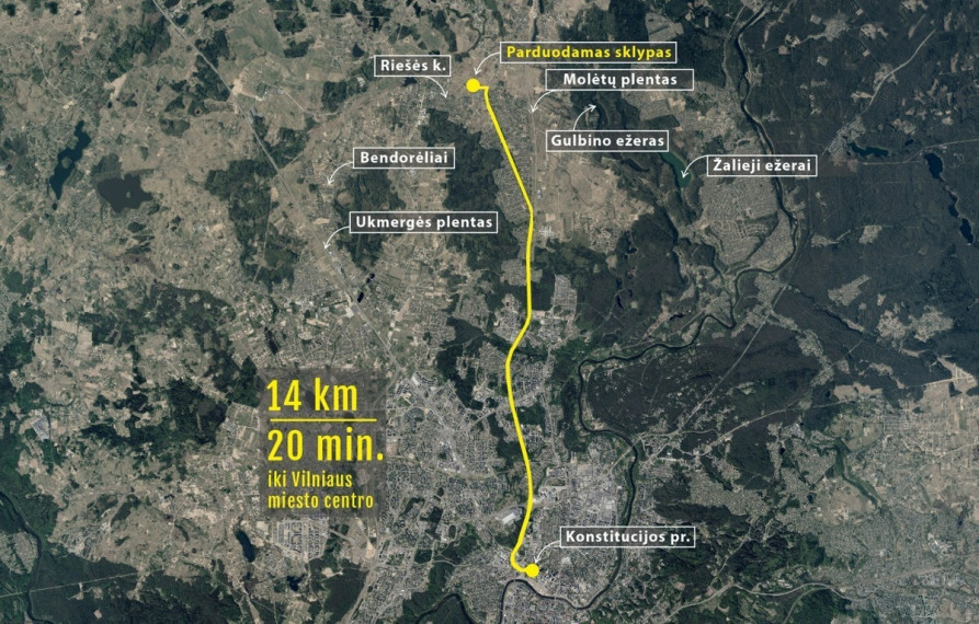 Parduodamas  sklypas Pasagų g., Riešės k., Vilniaus r. sav., 35.01 a ploto 25