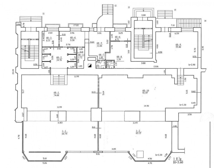 Parduodamos administracinės, paslaugų, prekybos patalpos Vilniaus g., Centras, Šiaulių m., Šiaulių m. sav., 568.8 m2 ploto 15