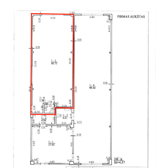 Nuomojamos paslaugų, prekybos patalpos Serbentų g., Pabaliai, Šiaulių m., Šiaulių m. sav., 70.31 m2 ploto 8